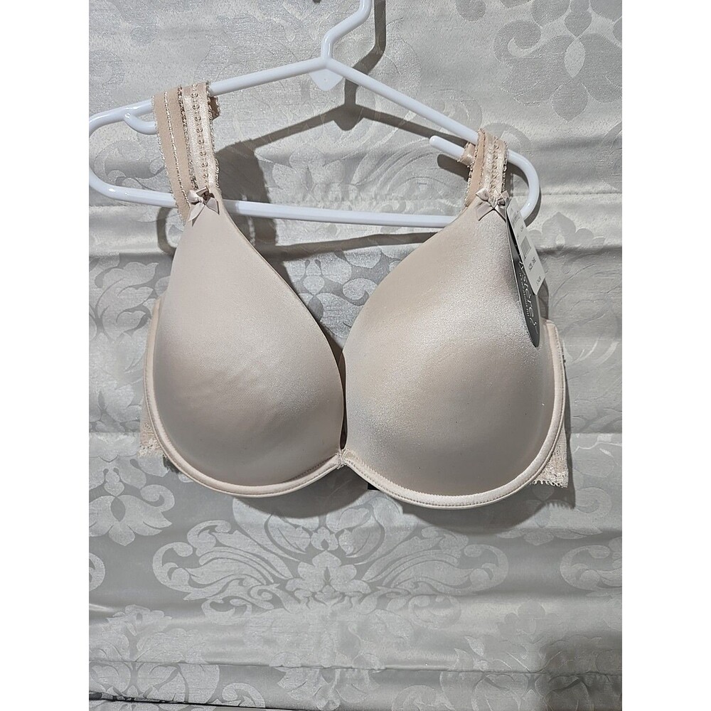 New Le Mystere 8541 Nicholette Full Fit Plunge Padded Bra Beige 36E MSRP $74